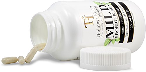 The Inner Health Mild Prebiotics and Probiotics for Women & Men-120 Probiotic Capsules - Bacillus subtilis Lactobacillus rhamnosus Bifidobacterium bifidum & More