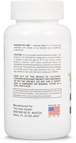 The Inner Health Mild Prebiotics and Probiotics for Women & Men-120 Probiotic Capsules - Bacillus subtilis Lactobacillus rhamnosus Bifidobacterium bifidum & More