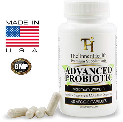 The Inner Health PROBIOTIC Supplement for Healthy Gut and Digestive & Immune Support - 5.75 Billion Organisms; Lactobacillus Acidophilus, Lactobacillus Rhamnosus, L. Plantarum, L. Casei