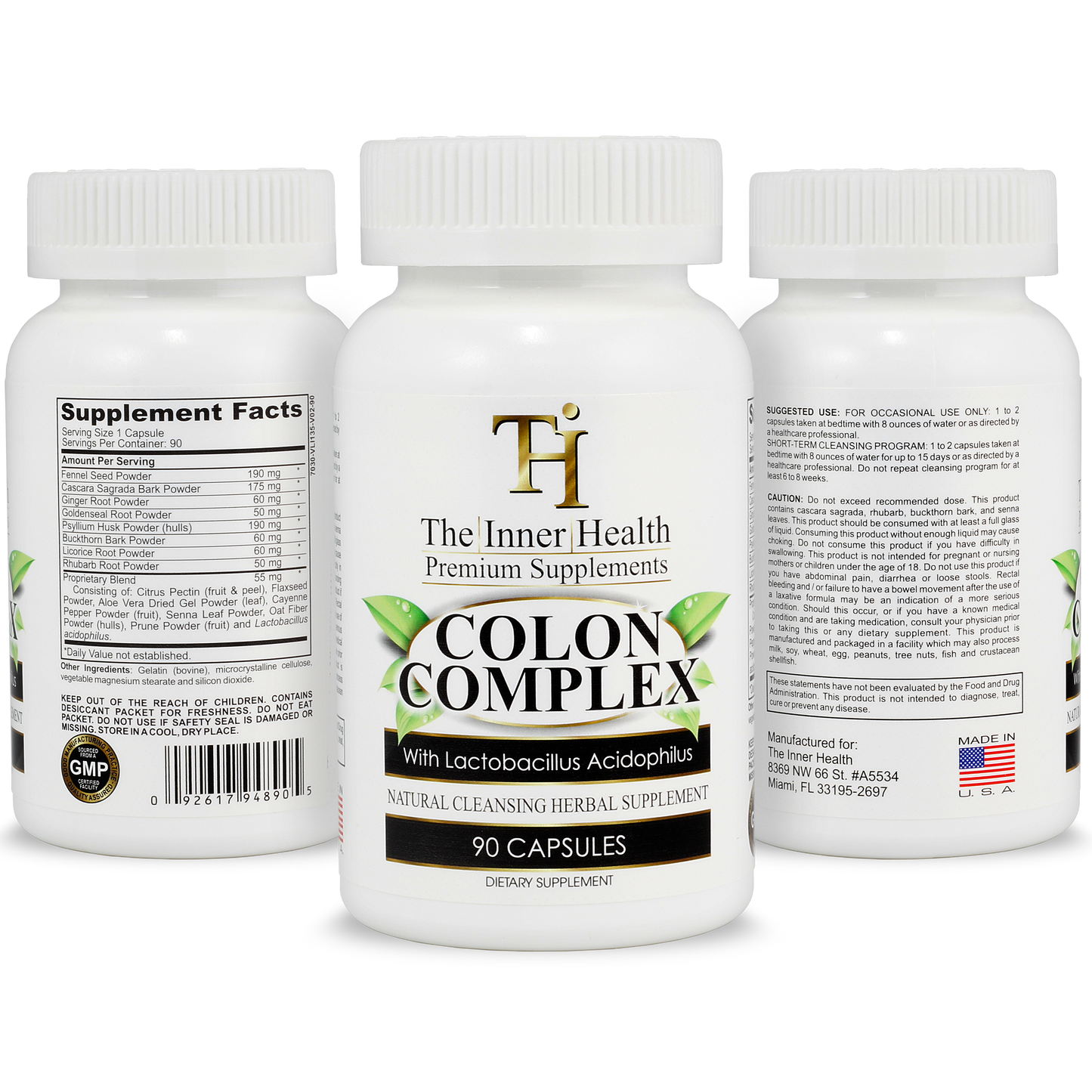 The Inner Health Colon & Gut Cleanse Detox Formula - Supporting Gut Health, Purification & Healthy Weight - Containing Aloe Vera, Licorice Root, Lactobacillus Acidophilus Probiotic & More